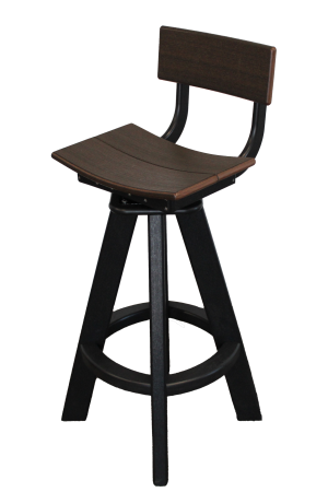 Saddle Stool Black & Brazillian Walnut_